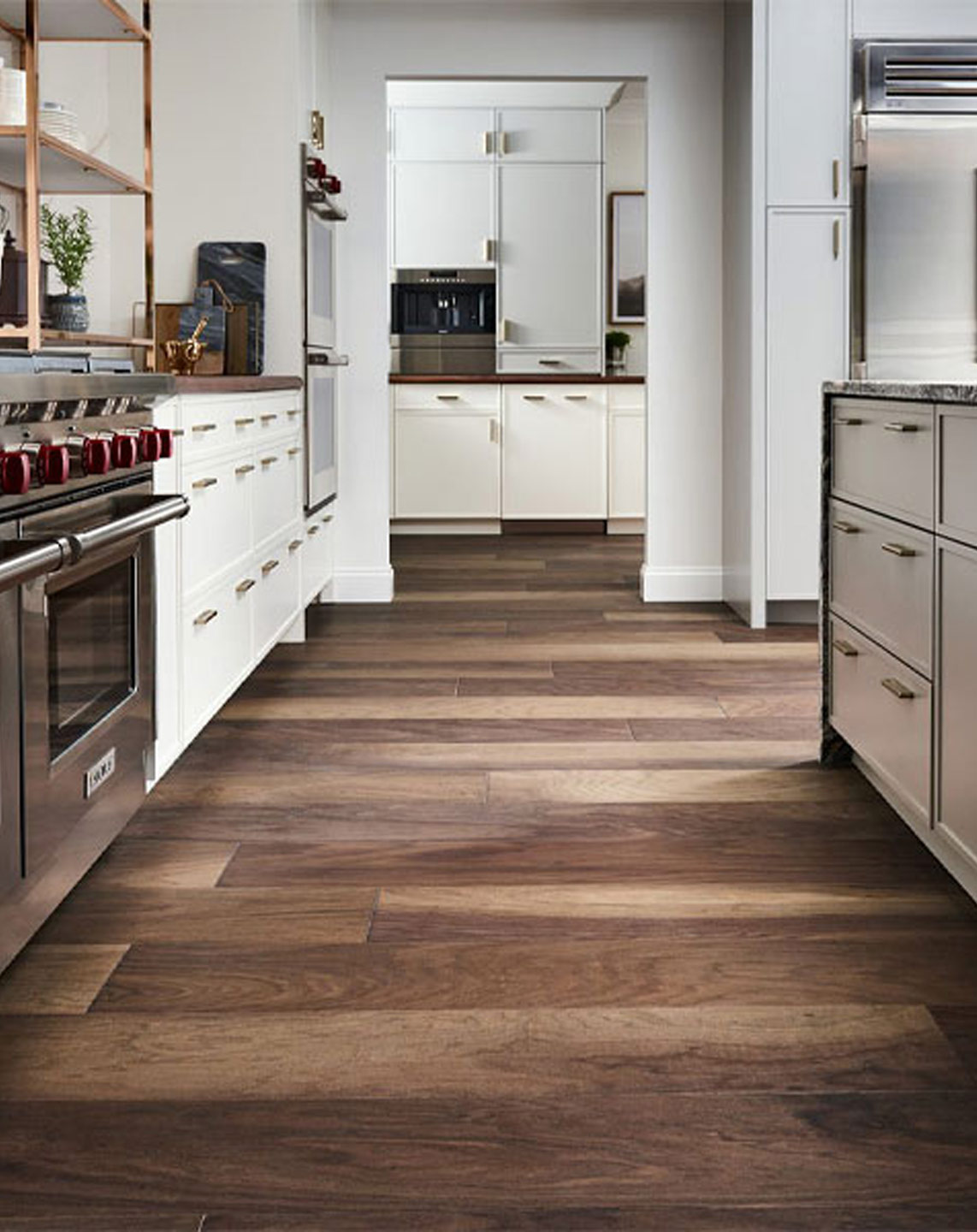 Installed hardwood flooring in home